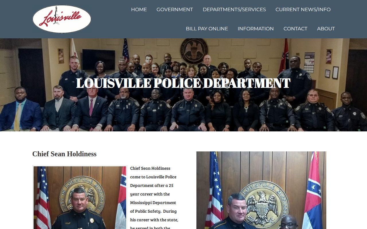 Louisville Police Department official information page for Winston County arrest records